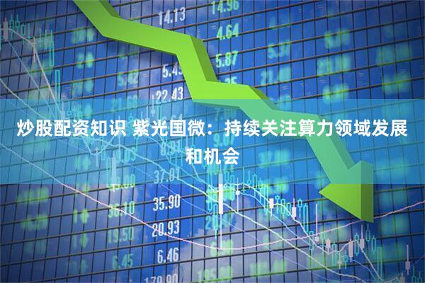 炒股配资知识 紫光国微：持续关注算力领域发展和机会